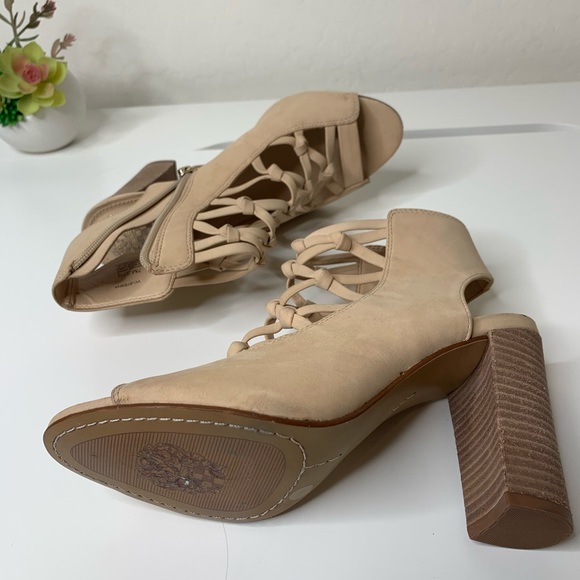Vince Camuto Peach Blush Nude Block Heel - Picture 4 of 5